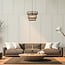 Industriële hanglamp Chloe, mat zwart