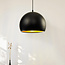 Moderne ronde hanglamp zwart met goud – Goldy