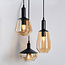 3-lichts design hanglamp Mala - amber glas