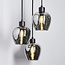 Design hanglamp met smoke glas 3-lichts - Kansas