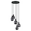 Design hanglamp met smoke grijs glas 5-lichts - Boise