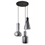 3-lichts industriële hanglamp Deidre - grijs rookglas