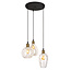 Design hanglamp in helder glas met bolling 3-lichts - Verona