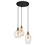 Design hanglamp in helder glas met bolling 3-lichts - Verona