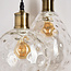 Design hanglamp in helder glas met bolling 3-lichts - Verona