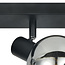 Plafondlamp Detroit - smoke glas en zwart staal