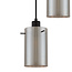 Moderne mat zwarte hanglamp met smoke grijs glas 3-lichts  - Akron