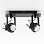 Design plafondlamp Dayton 2-lichts, verstelbaar zwart