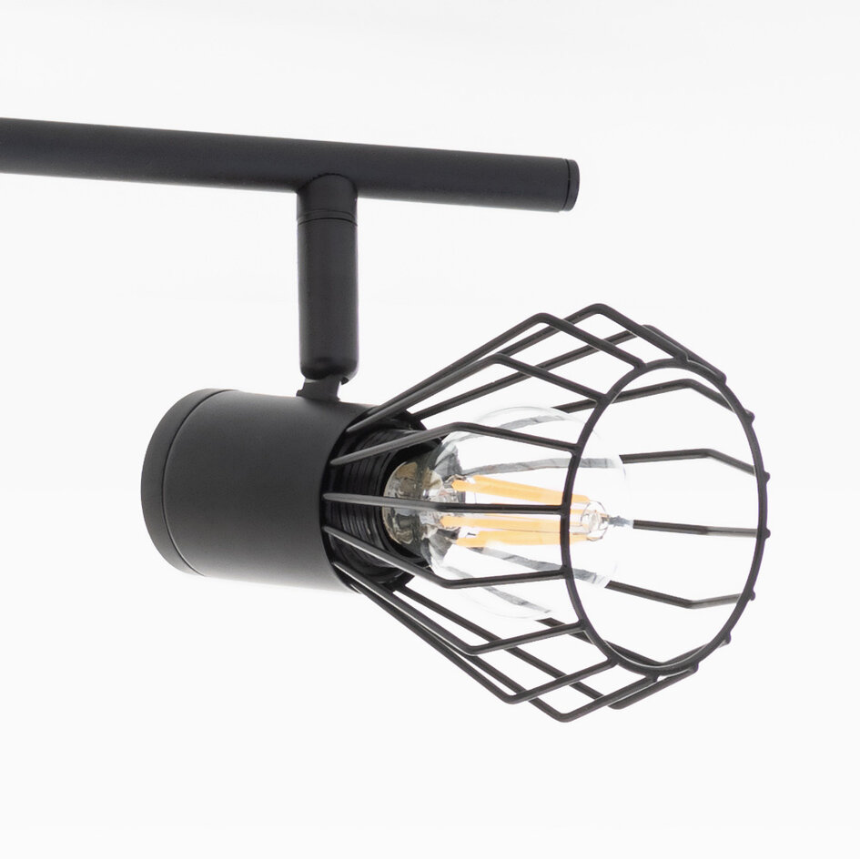 Plafondlamp Faith 4-lichts in zwart