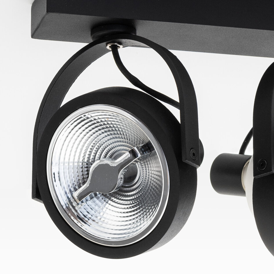 GU10 AR111 opbouwspot 2-lichts Scarlett - zwart