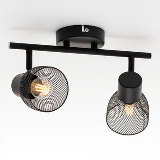 Moderne plafondlamp met 2 spots - Meshki