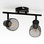 Moderne plafondlamp met 2 spots - Meshki