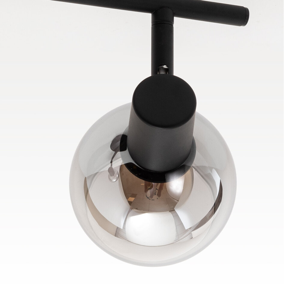 Plafondlamp met smoke glas en spiegeleffect, 2-lichts - Phoenix