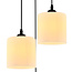 Hanglamp 3-lichts met melkwit glas - Kezia