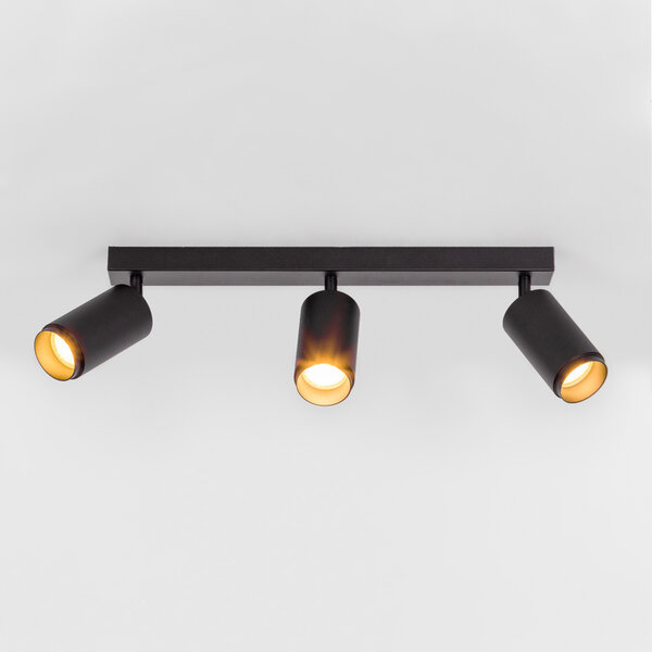Moderne mat zwarte plafondlamp - Eddy