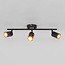 Moderne plafondlamp Mitchell 3-lichts in zwart