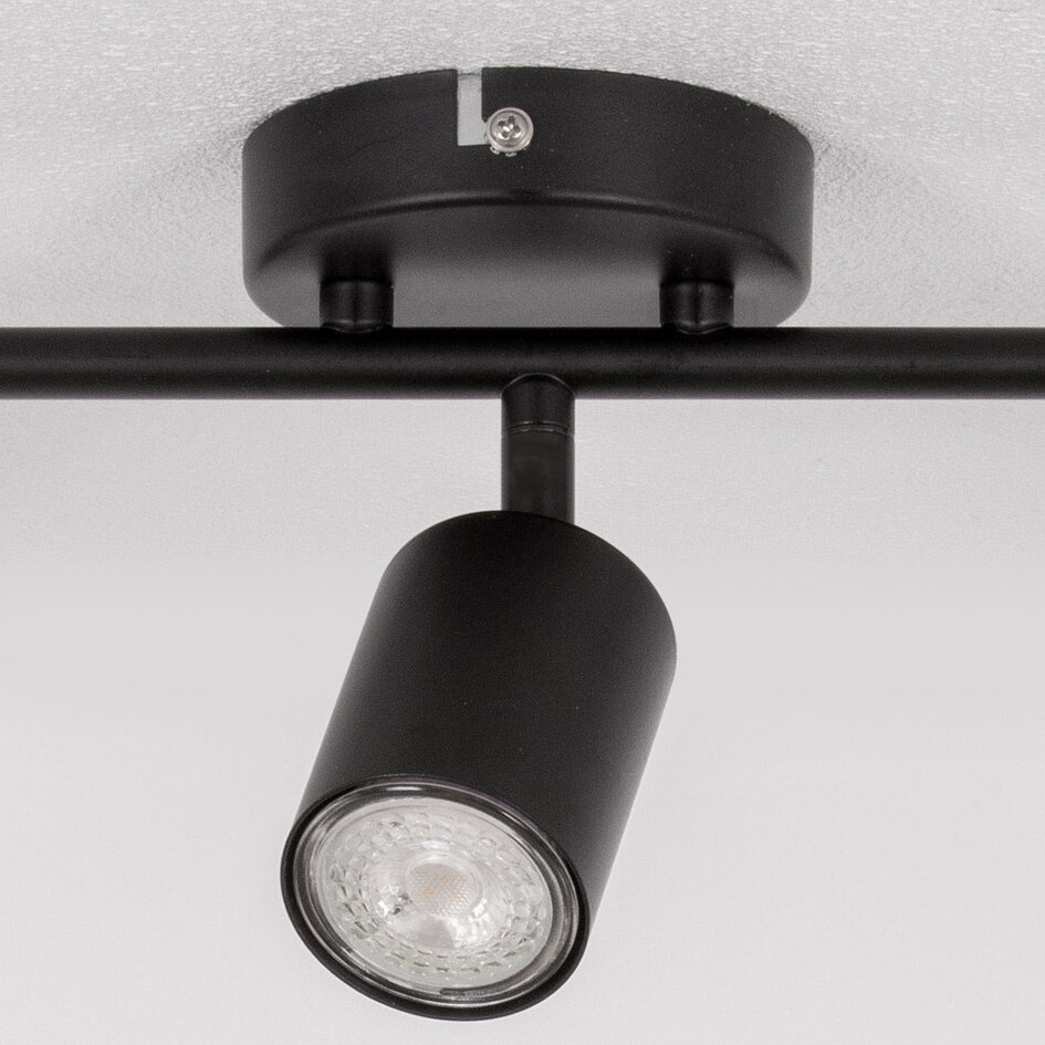 Moderne plafondlamp Mitchell 3-lichts in zwart