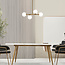 Design plafondlamp goud met melkwit glas, 4-lichts  Asun