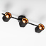 Zwarte plafondlamp met 3 spots - Finley