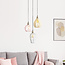 Hanglamp met verschillende kleuren glas en bolling detail - Verona