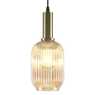 1-lichts hanglamp Sita - langwerpig glas