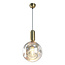 1-lichts hanglamp Lewis met golvend glas