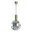 1-lichts hanglamp Lewis met golvend glas