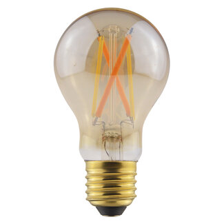 E27 LED lamp, amber glas Ø60mm, 7W, 2000-5000K, dim-to-warm