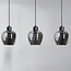 3-lichts hanglamp Vegas - smoke glas