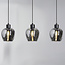 3-lichts hanglamp Vegas - smoke glas