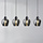 4-lichts hanglamp met smoke glas - Sanford