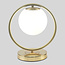 Gouden design tafellamp met melkwit glas - Gene