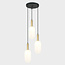 Hanglamp Dayley met melkwit glas, 3-lichts