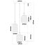 3-lichts moderne hanglamp Lana - amber glas