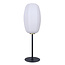 Tafellamp Kalisto - zwart met wit glas