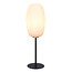 Tafellamp Kalisto - zwart met wit glas