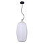 Hanglamp Kostas met langwerpig wit glas