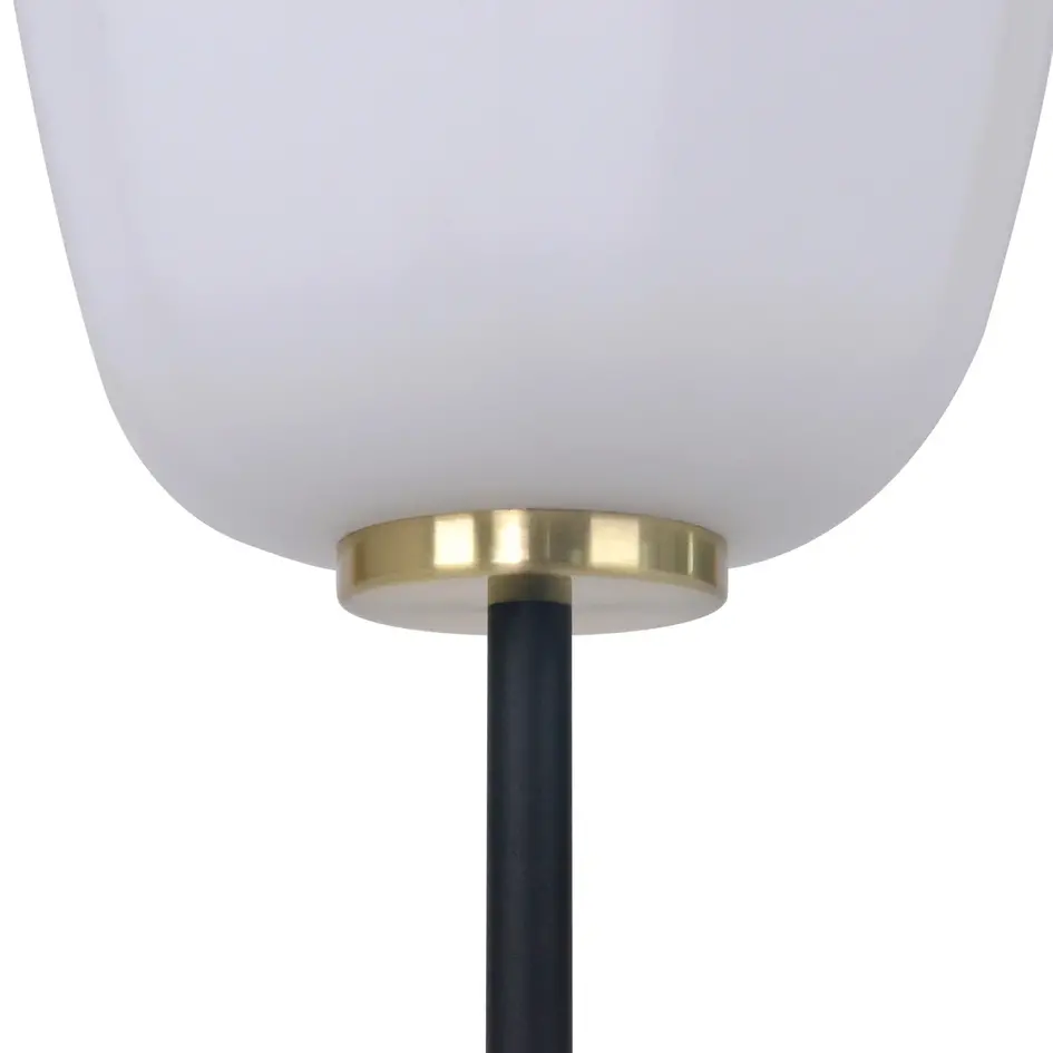 Staande lamp met wit glas - Karsten