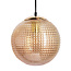 Hanglamp Sila Ø25 cm met geribbeld glas - amber