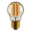 2,5W filament lamp, 2200K, amber glas, Ø45, 3-staps dimbaar