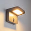 Kantelbare buitenwandlamp Greg met sensor - zwart met geïntegreerde LED