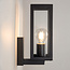 RVS moderne zwarte wandlamp met glas - Carlo