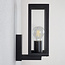 Buitenwandlamp Carlo - zwart RVS met glas
