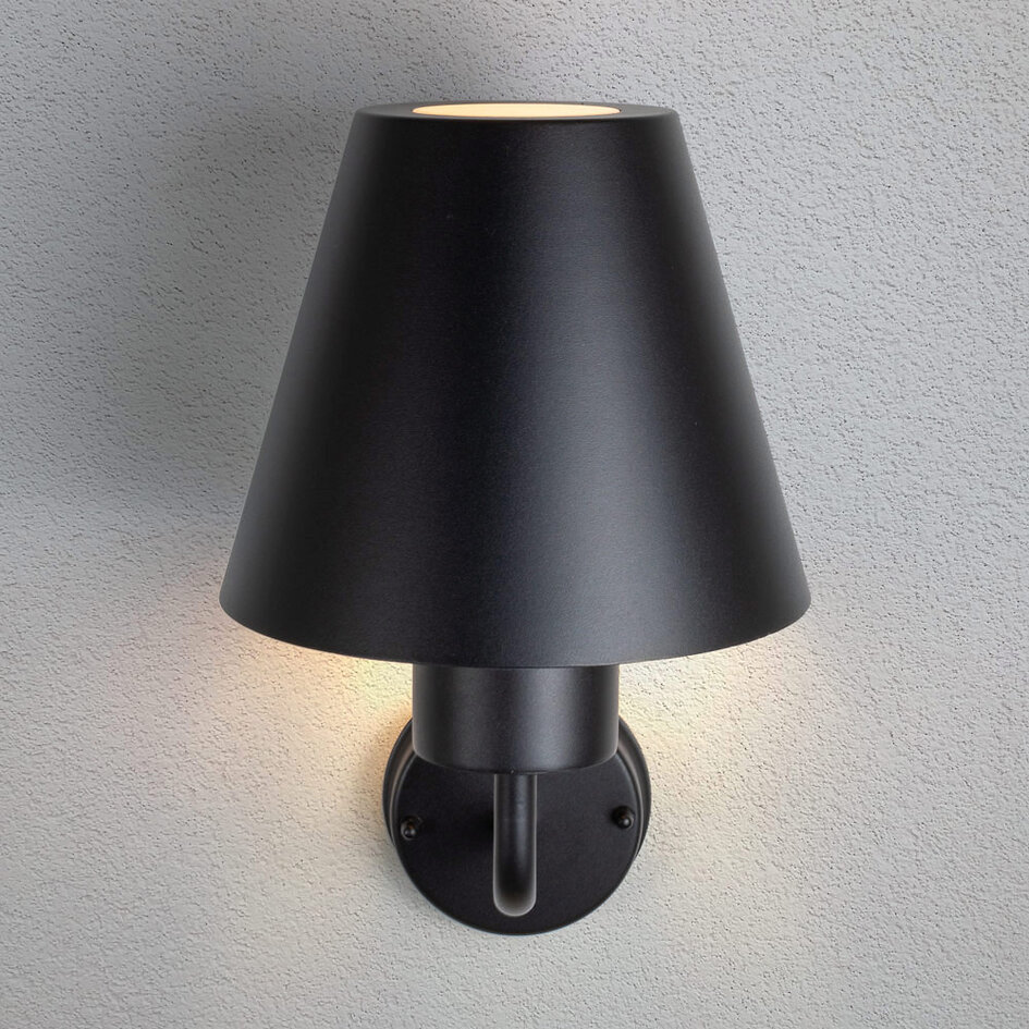 Buiten wandlamp met lampenkap Michelle - zwart