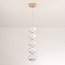 Dimbare hanglamp met gouden details, 5-lichts - Aella