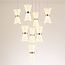 Dimbare hanglamp met gouden details, 8-lichts - Aegea