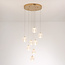 Dimbare hanglamp met gouden details, 8-lichts - Aedon