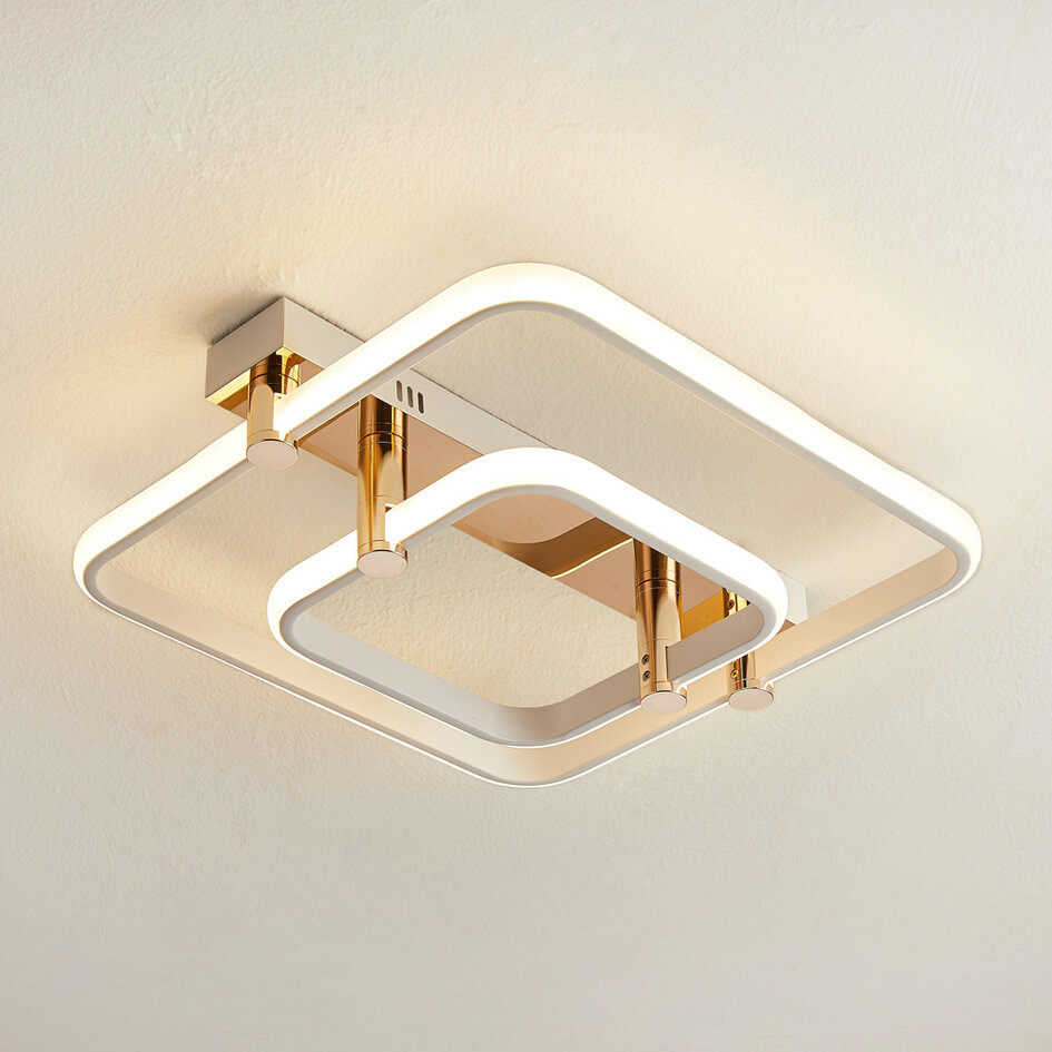 Plafondlamp vierkant met aanpasbare kleurtemperatuur, 2-lichts - Malva