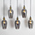 Hanglamp 5-lichts Valerie met smoke of amber glas