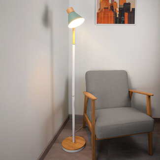 Staande lamp met hout - Elsie